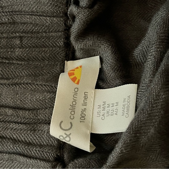 C&C California 💯 Linen Midi Cargo Utility Style Skirt - Picture 5 of 5